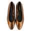 Bailarinas color bronce de piel trenzada para mujer eisgarn 