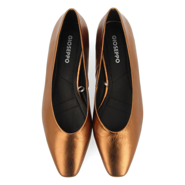 Ballerines couleur bronze à bout fin pour femme hamre 