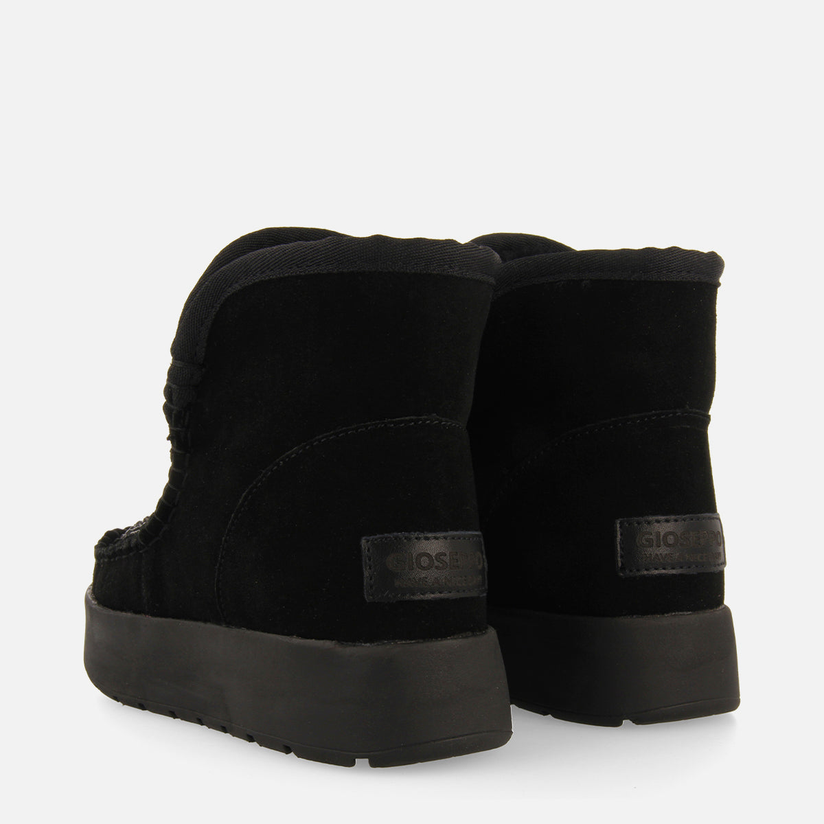 Botín tipo australiano de serraje negro con cristales para mujer cupar 