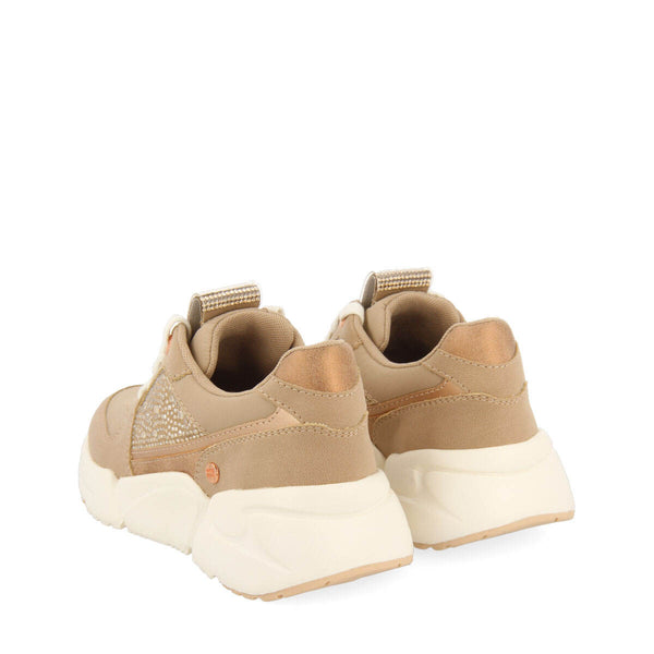 Hartl children's nude sneakers with rhinestones and shades of gold