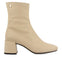 Stivaletto off-white in pelle con tacco medio e punta tonda da donna artas