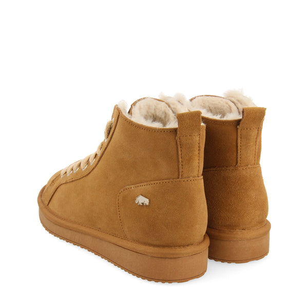 Kaylor men's tan split-suede lace-up boots