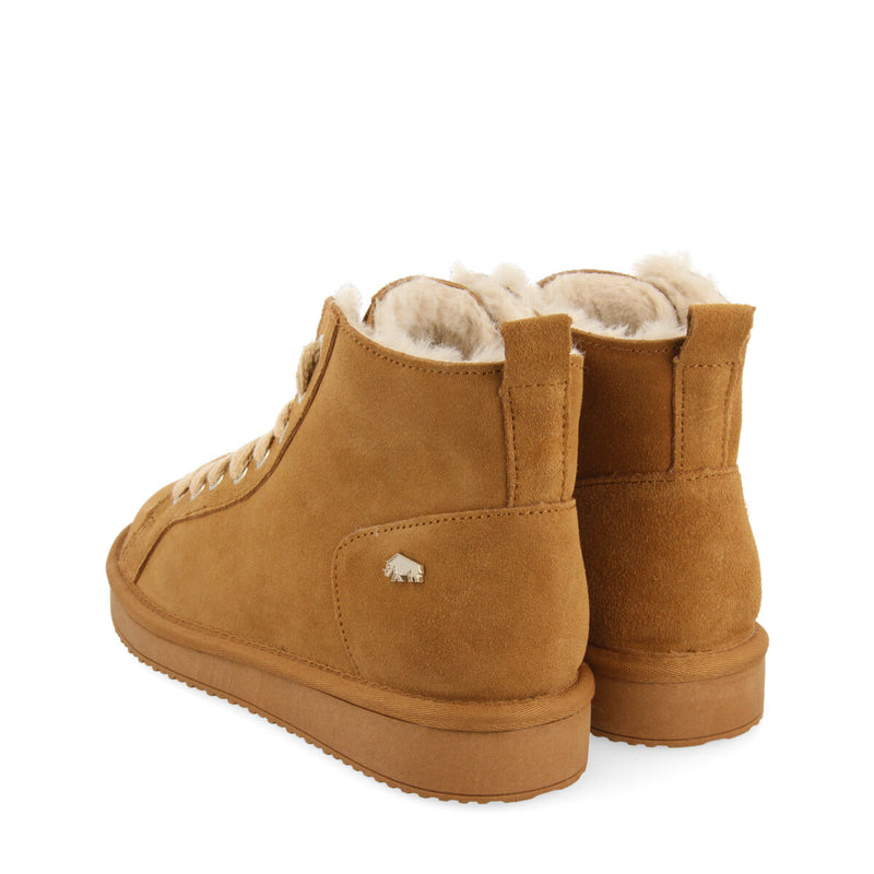 Kaylor men's tan split-suede lace-up boots