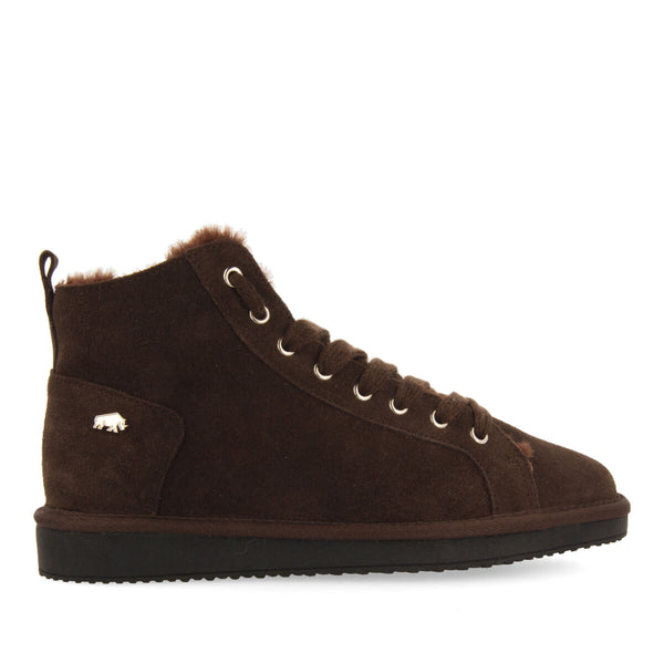 Kaylor men's brown split-suede lace-up boots