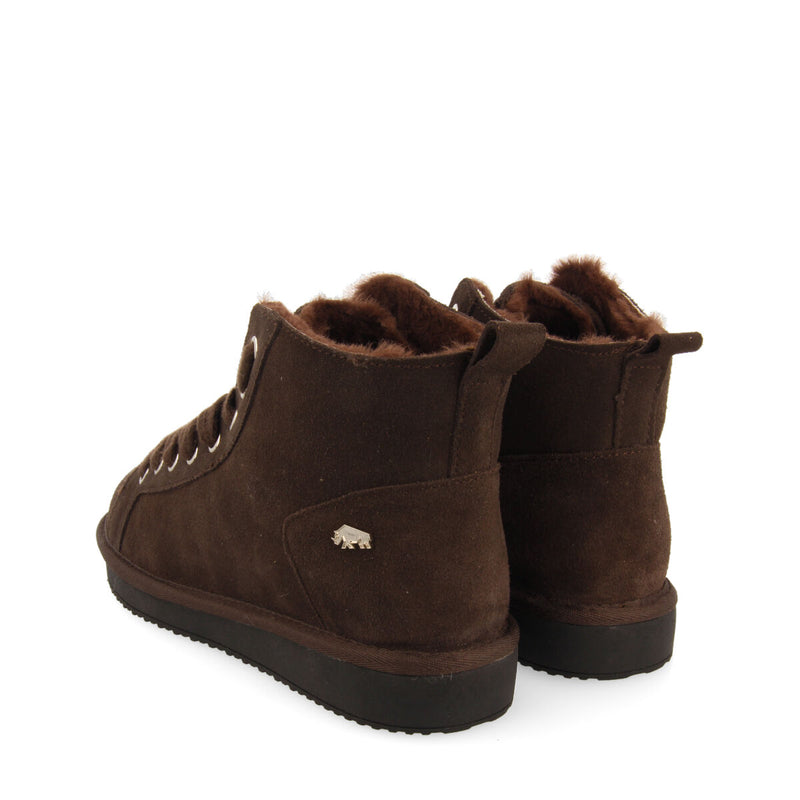 Kaylor men's brown split-suede lace-up boots