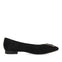 Bailarinas negras de piel con detalle de hebilla en charol para mujer ballstad