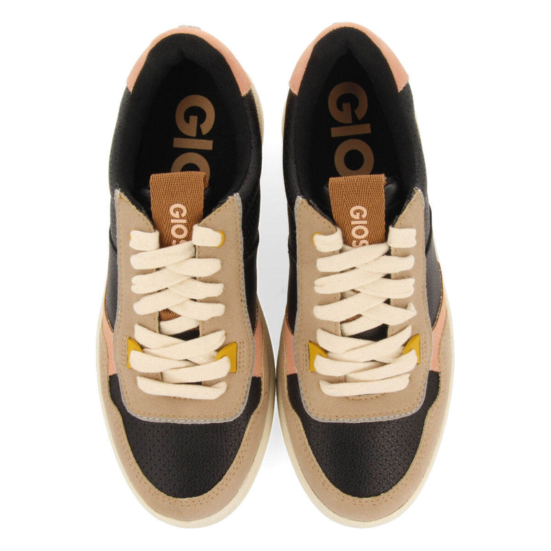 Sneakers negras estilo retro con tonos pastel para mujer beresford 