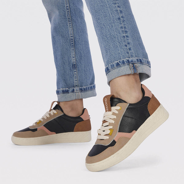 Sneakers negras estilo retro con tonos pastel para mujer beresford 