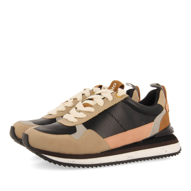 Sneakers negras con detalles multicolor para mujer davis 