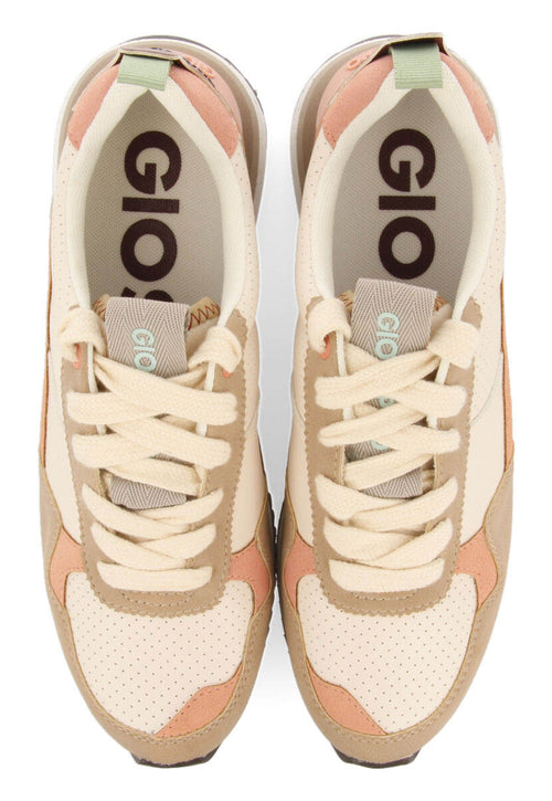 Davis women's cream sneakers with multicoloured details