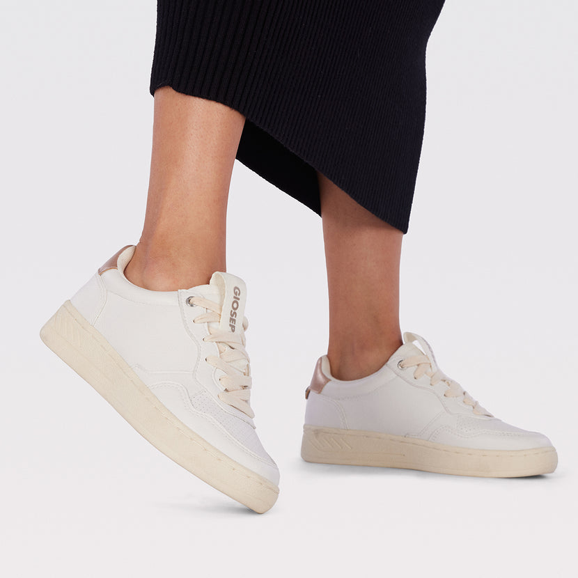 Sneakers blancas estilo retro para mujer fulton 