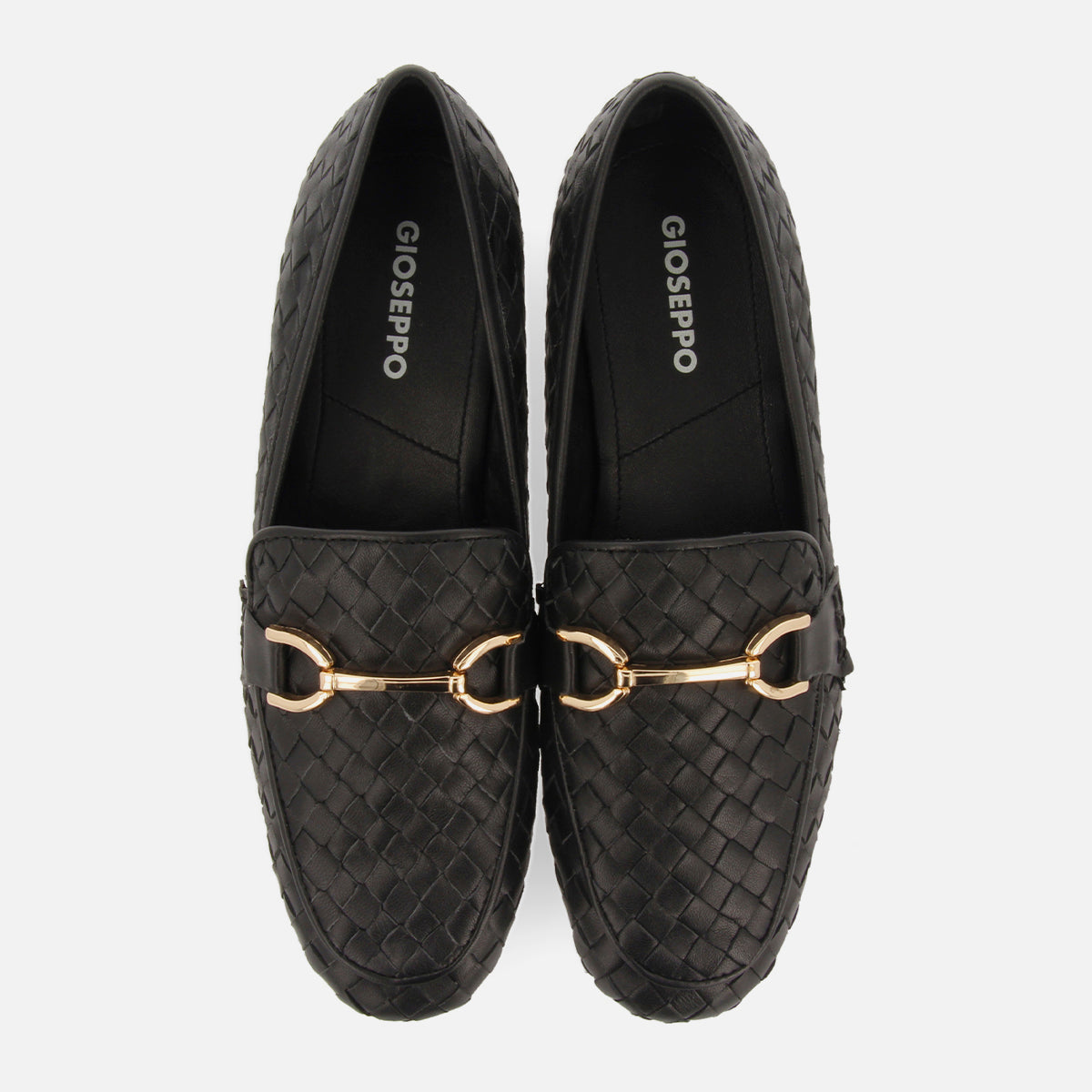 Emery women's black braided leather moccasins