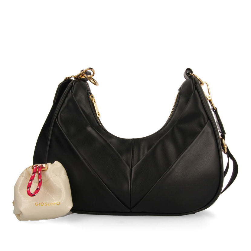 Bolso negro acolchado con doble asa - drautal 