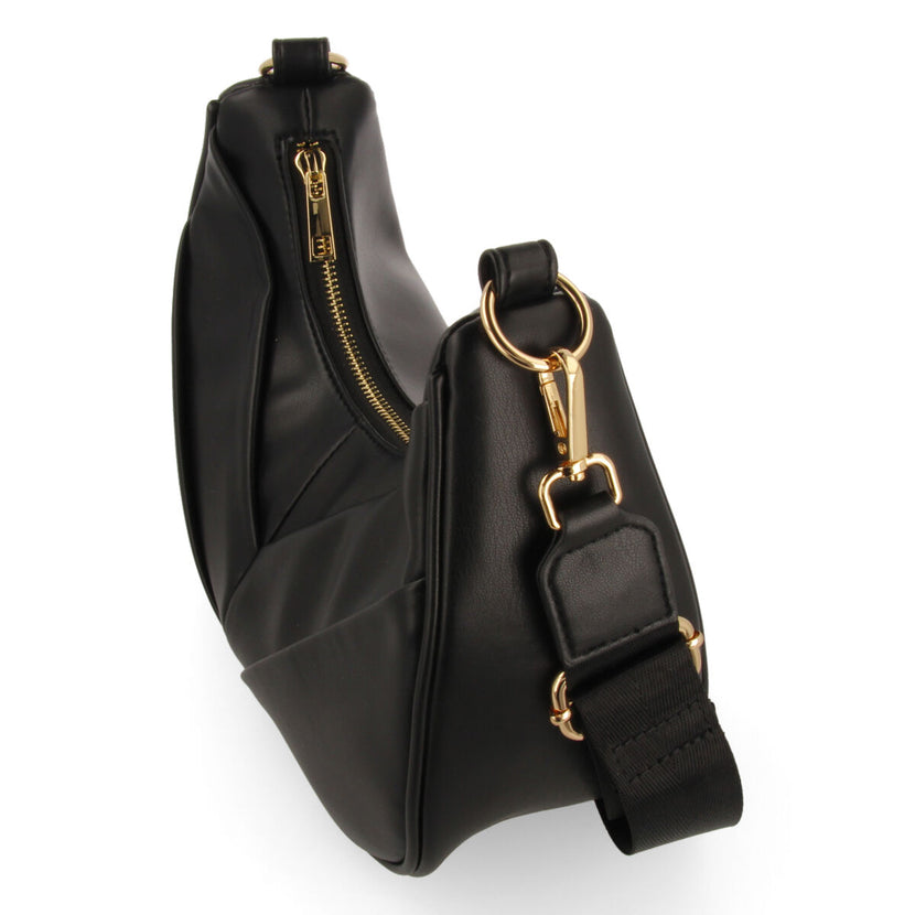Bolso negro acolchado con doble asa - drautal 