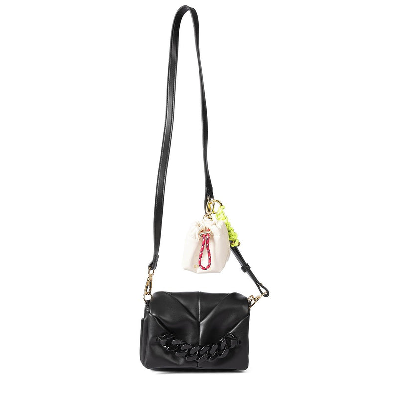 Elmen black quilted bag with adjustable strap