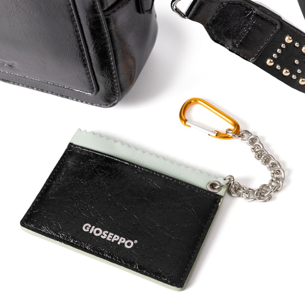 Atna black bag with studded strap