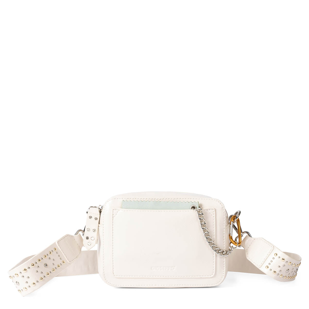 Atna cream bag with studded strap