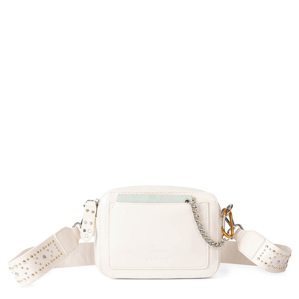 Atna cream bag with studded strap