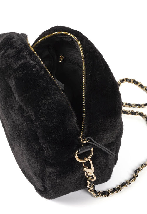 MALA PRETA DE PELO COM ALÇA COM CORRENTE - FISS