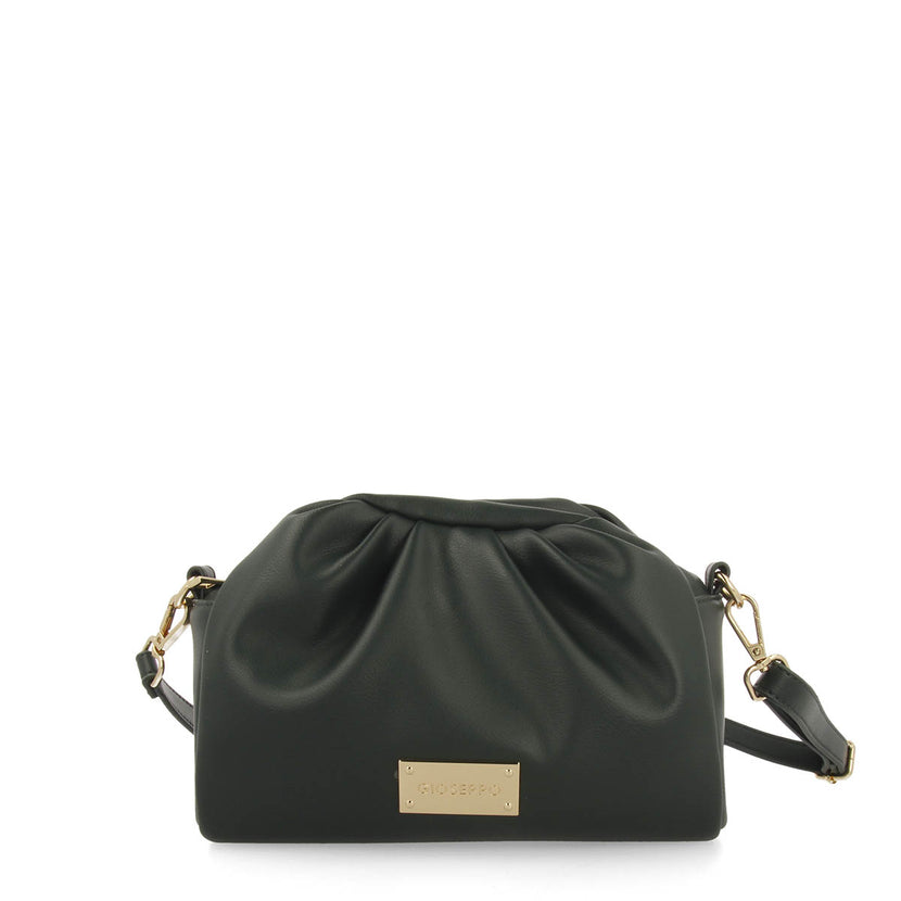 SAC VERT À FRONCES ET LANIÈRE EN FOURRURE - GRAVDAL