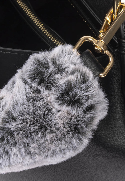 Bolso negro tipo shopper con asa de pelo - hecla 