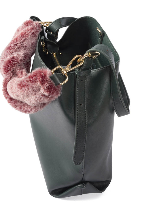 Bolso verde tipo shopper con asa de pelo - hecla 