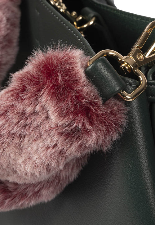 Bolso verde tipo shopper con asa de pelo - hecla 