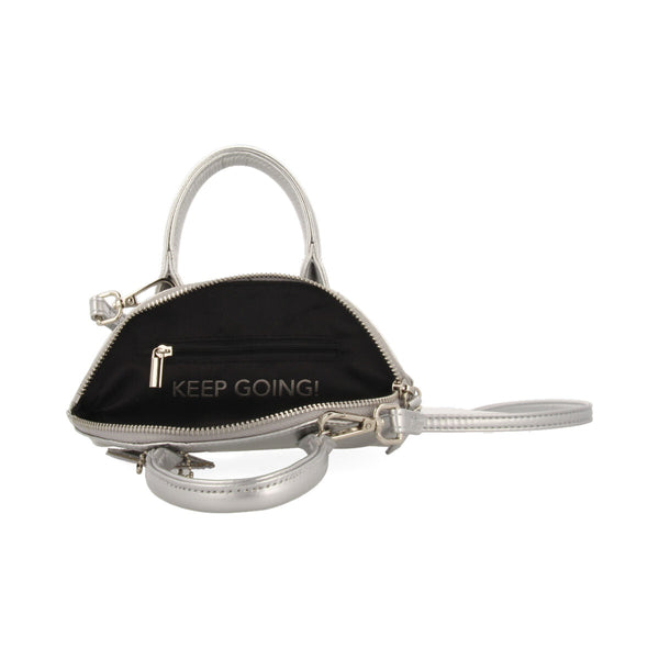 Lausa mini silver crossbody bag with handles