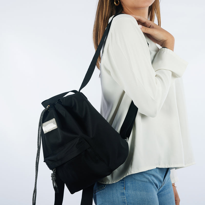 Lolland black backpack with pocket