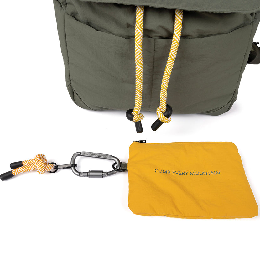 SAC À DOS MATELASSÉ COULEUR KAKI À POCHES - ORTLEY 