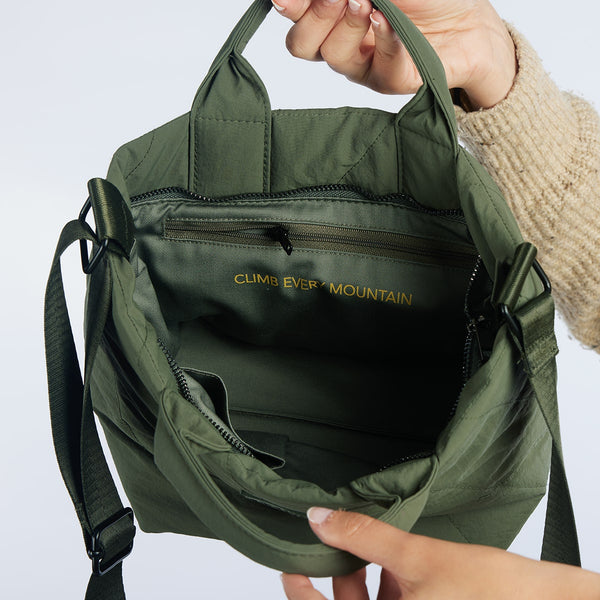 Perg khaki crossbody bag