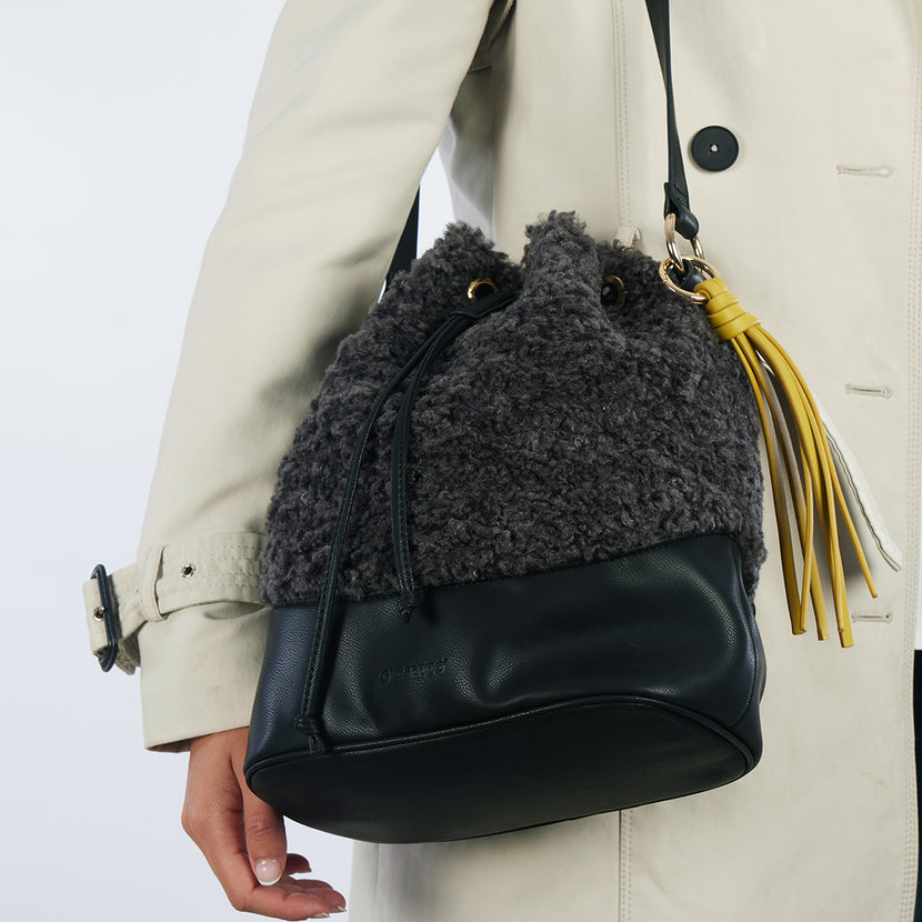 SAC STYLE BOHO COULEUR GRISE - SILSAND  