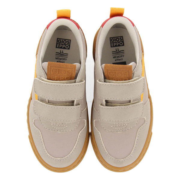 Presque children's grey retro sneakers with adjustable fastenings