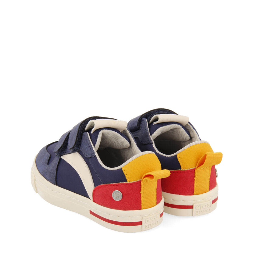 Presque children's navy blue retro sneakers with adjustable fastenings