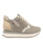 Hanko women's grey monochrome sneakers with crystals