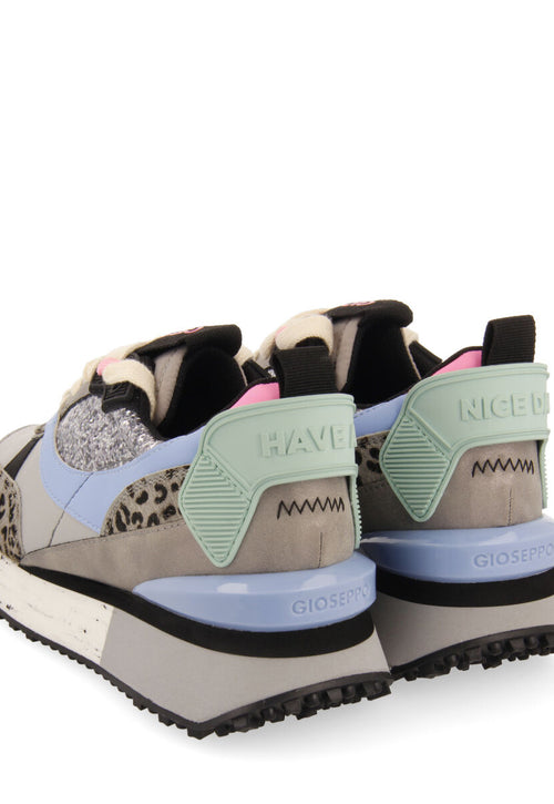 Sneakers gris con mix de estampados para mujer obsteig 