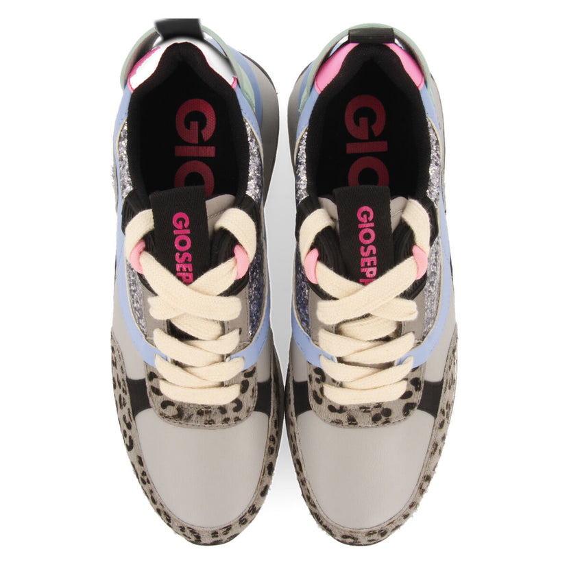 Sneakers gris con mix de estampados para mujer obsteig 