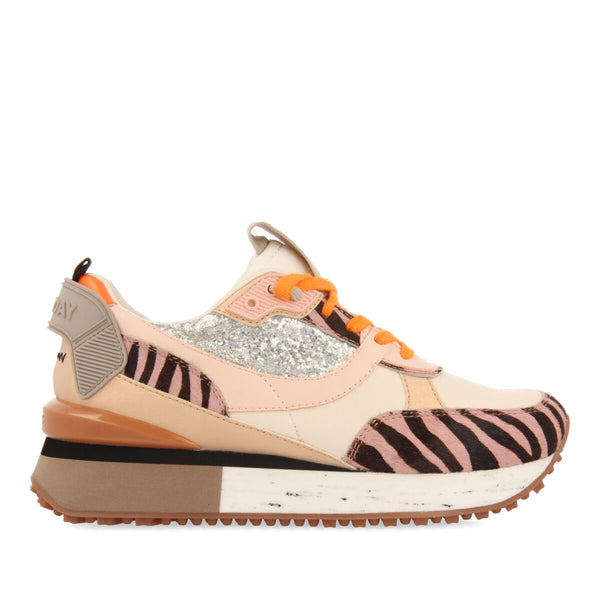 Salzburg women's pink sneakers with mixed prints