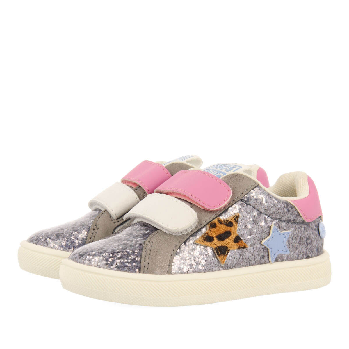 Alkoven children's dark silver sneakers with stars