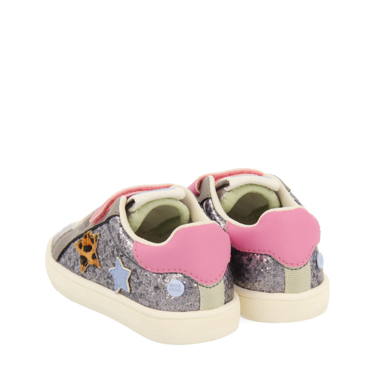 Alkoven children's dark silver sneakers with stars