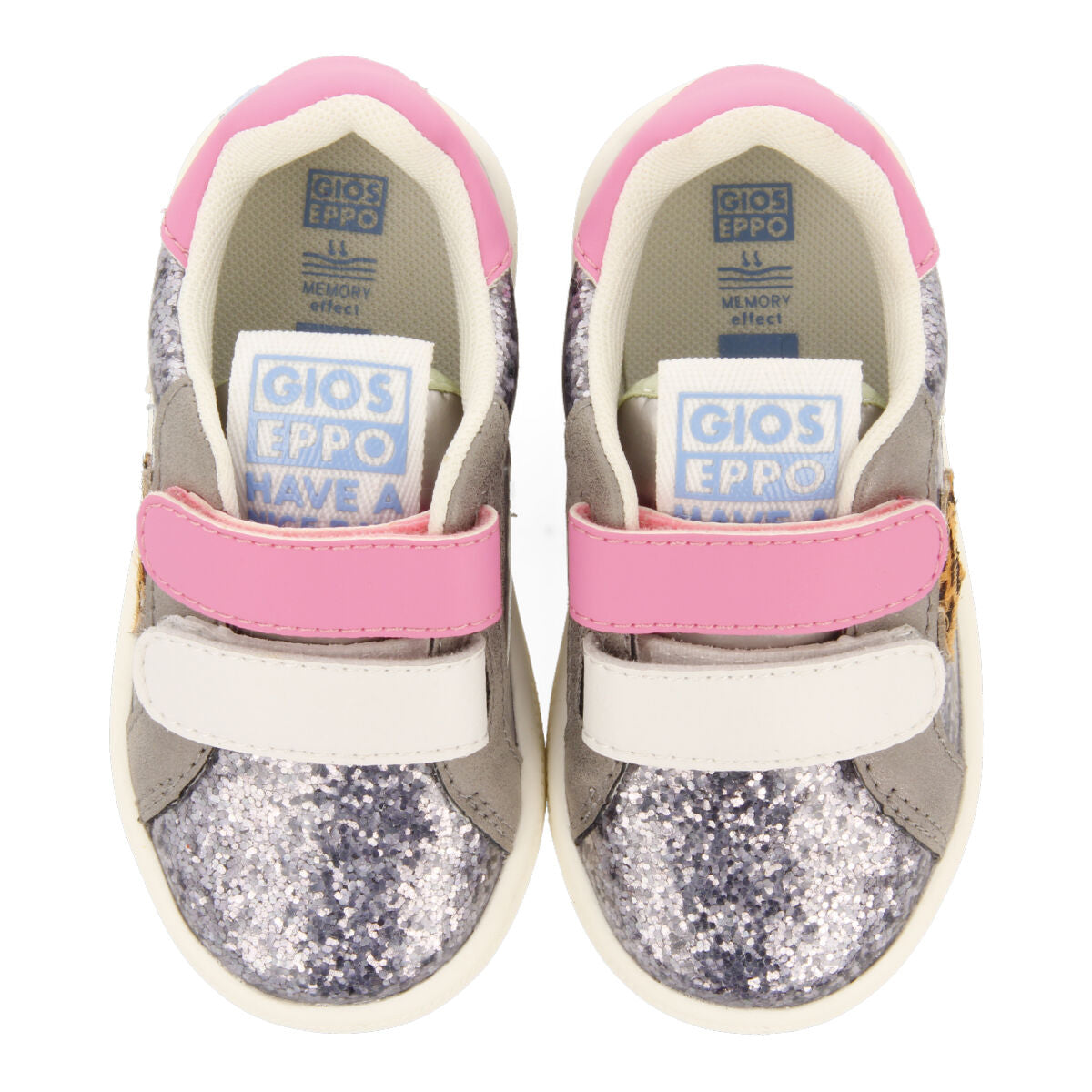 Alkoven children's dark silver sneakers with stars