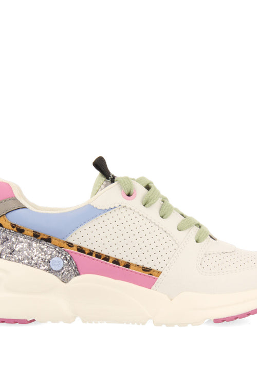 SNEAKERS BRANCOS COM PEÇAS MULTICOLORIDAS PARA MENINA E MENINO HALKIRK
