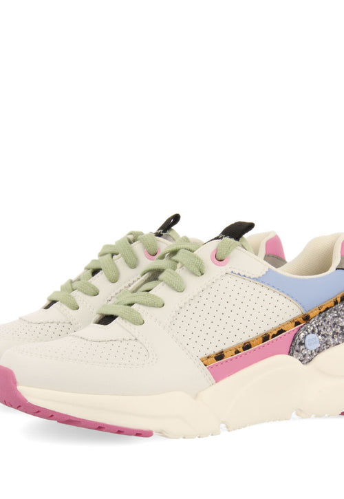 SNEAKERS BRANCOS COM PEÇAS MULTICOLORIDAS PARA MENINA E MENINO HALKIRK