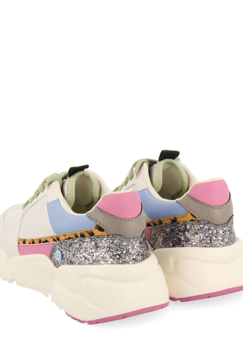 SNEAKERS BRANCOS COM PEÇAS MULTICOLORIDAS PARA MENINA E MENINO HALKIRK