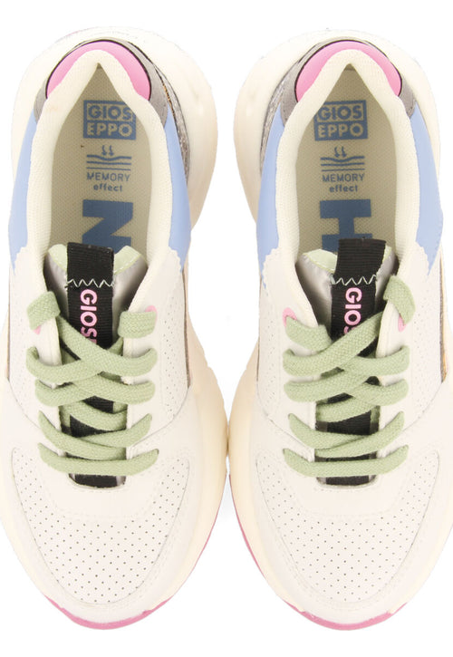 SNEAKERS BRANCOS COM PEÇAS MULTICOLORIDAS PARA MENINA E MENINO HALKIRK