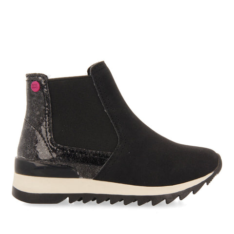 SNEAKERS TIPO BOTÍN CHELSEA CON DETALLE BRILLANTE NEGRO PARA NIÑA Y NIÑO LUNCARTY