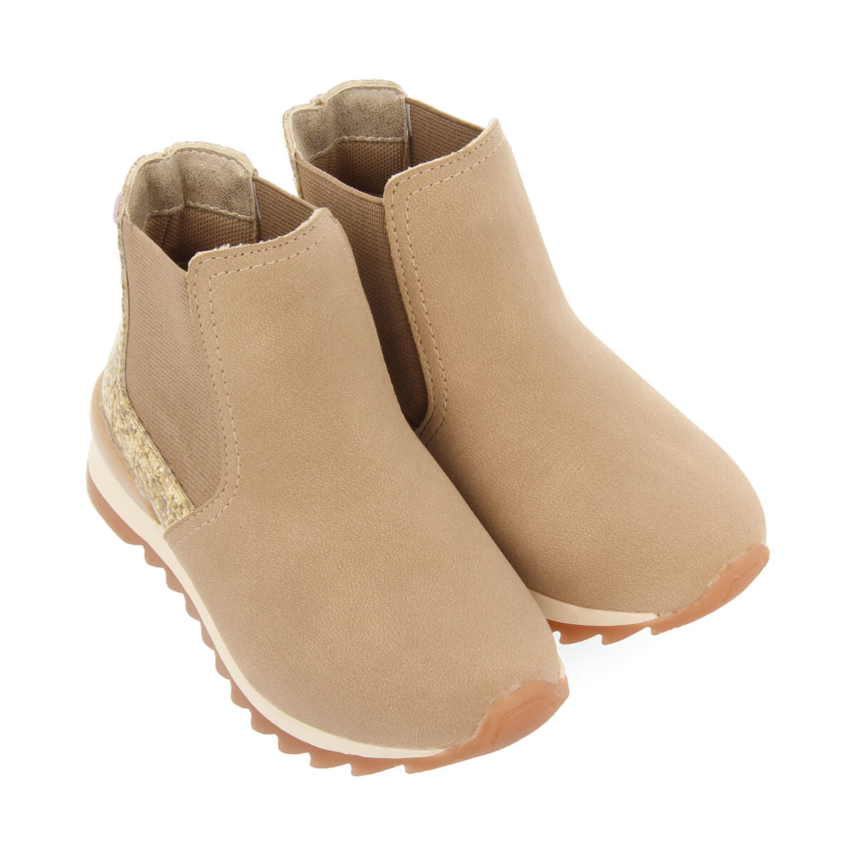 Sneakers tipo stivaletto chelsea con dettaglio brillante dorato da bambina e bambino luncarty 