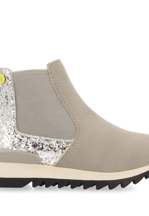 Luncarty children's chelsea boot-style sneakers with shiny silver detail