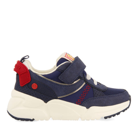 DRUMOAK CHILDREN'S NAVY BLUE LACE-UP SNEAKERS WITH ADJUSTABLE FASTENINGS