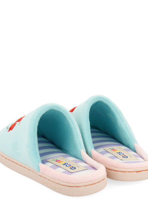 Chaussons sans talon vert menthe portant le message « smile » pour fille et garçon turriff  